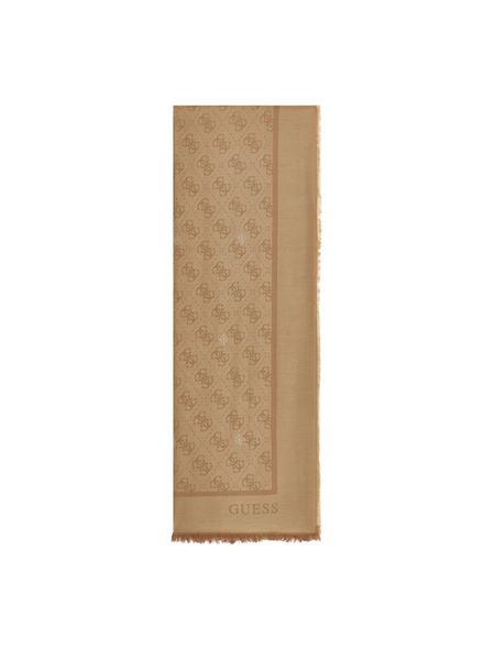 Guess Szal AW5529 VIS03 Beżowy. Brązowe rękawiczki Guess, z aplikacjami, z wiskozy. Za 234,99 zł.