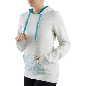 Bluza turystyczna damska Viking Laxa Bamboo z kapturem. Szare bluzy Viking, s, bez wzorów, z kapturem. W wyprzedaży za 126,49 zł.