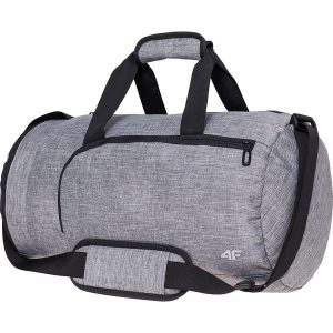 Torba sportowa damska TPD204 - jasny szary melanż. Szare torby podróżne i sportowe marki 4f, melanż, z materiału. W wyprzedaży za 39,99 zł.