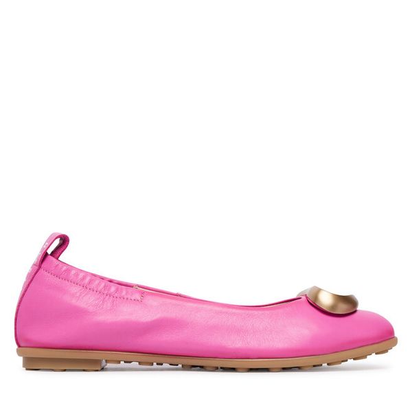 Baleriny Hispanitas. Czerwone balerinki Hispanitas, bez wzorów, bez obcasa, bez zapięcia. Za 479,99 zł.