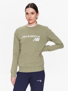 New Balance Bluza Classic Core WT03811 Zielony Relaxed Fit. Zielone bluzy New Balance, xl, bez wzorów, z syntetyku, bez kaptura. Za 119,99 zł.