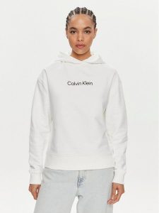 Calvin Klein Bluza Hero Logo K20K205449 Biały Regular Fit. Białe bluzy Calvin Klein, xl, bez wzorów, z bawełny, bez kaptura. Za 309,99 zł.