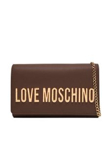 LOVE MOSCHINO Torebka JC4121PP0NKD031A Brązowy. Brązowe torebki wieczorowe LOVE MOSCHINO, bez wzorów, ze skóry, bez dodatków. Za 579,99 zł.