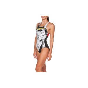 Strój kąpielowy damski jednoczęściowy treningowy Arena Wonder Woman. Białe stroje jednoczęściowe Arena, bez wzorów. Za 171,98 zł.