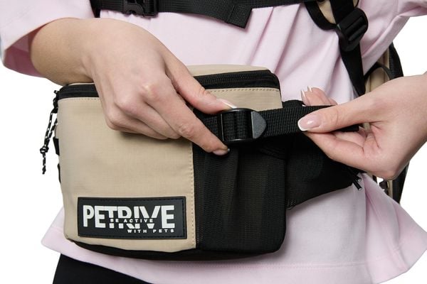 Nerka saszetka treningowa - miękka pianka ESBAG. Brązowe nerki i saszetki PETRIVE, bez wzorów, z materiału. Za 79,00 zł.