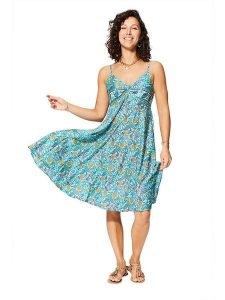 Aller Simplement Sukienka w kolorze turkusowym rozmiar: 38/40. Niebieskie sukienki Aller Simplement, bez wzorów, klasyczne, bez kołnierzyka, bez ramiączek, midi. Za 56,99 zł.