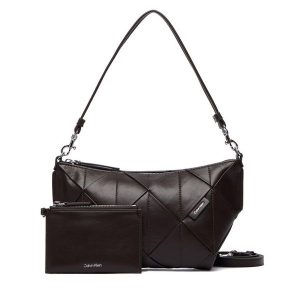 Torebka Calvin Klein. Brązowe torebki klasyczne Calvin Klein, bez wzorów, bez dodatków. Za 569,99 zł.