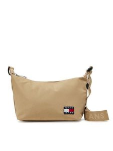Tommy Jeans Torebka Tjw Ess Daily Shoulder Bag AW0AW17287 Beżowy. Brązowe torebki klasyczne Tommy Jeans, bez wzorów, z jeansu, bez dodatków. Za 169,99 zł.