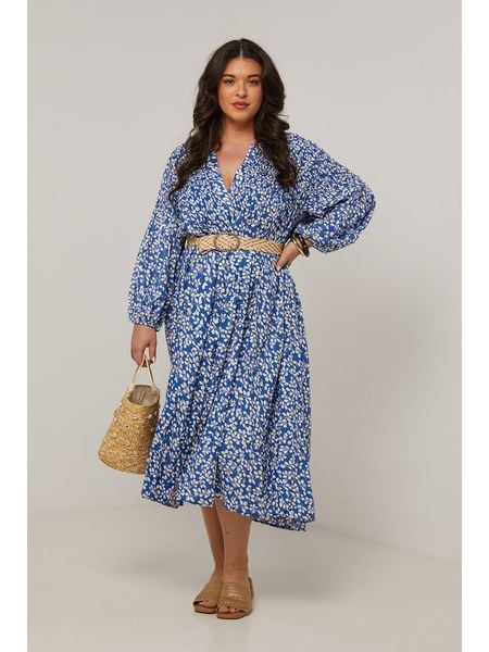 Curvy Lady Sukienka w kolorze niebieskim rozmiar: 40/42. Niebieskie sukienki Curvy Lady, na co dzień, bez wzorów, klasyczne, bez kołnierzyka, bez ramiączek, maxi, proste. Za 129,45 zł.