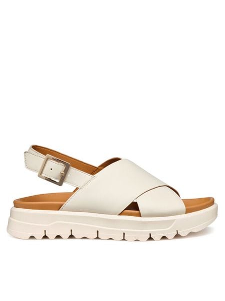 Geox Sandały D Xand 2.1S D45SZE 00085 C1002 Écru. Sandały Geox, bez wzorów, ze skóry, bez obcasa, na płaskiej podeszwie, bez zapięcia. Za 459,99 zł.