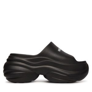 Klapki KARL LAGERFELD. Czarne klapki KARL LAGERFELD, bez wzorów, bez obcasa. Za 421,99 zł.