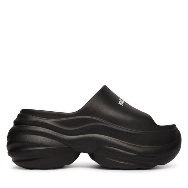 Klapki KARL LAGERFELD. Czarne klapki KARL LAGERFELD, bez wzorów, bez obcasa. Za 421,99 zł.