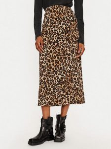 Vero Moda Spódnica midi Verena 10323868 Brązowy Regular Fit. Brązowe spódnice Vero Moda, xs, bez wzorów, z syntetyku, midi. Za 79,99 zł.