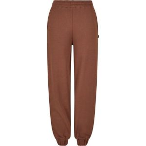 Spodnie dresowe z wysoką talią Urban Classics. Brązowe spodnie dresowe Urban Classics, bez wzorów, z bawełny, do biegania. Za 237,00 zł.