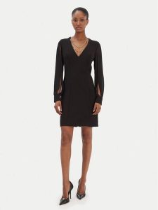 Rinascimento Sukienka koktajlowa CFC0126535003 Czarny Slim Fit. Czarne sukienki Rinascimento, m, bez wzorów, z syntetyku, wizytowe, bez kołnierzyka, bez ramiączek. Za 619,99 zł.