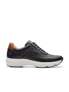 Clarks Skórzane sneakersy "Tivoli Grace" w kolorze czarnym rozmiar: 36. Czarne trampki Clarks, bez wzorów, bez zapięcia. Za 171,28 zł.