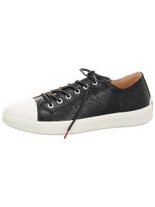 Think! Skórzane sneakersy w kolorze czarnym rozmiar: 41,5. Czarne trampki Think, bez wzorów, bez zapięcia. Za 215,21 zł.