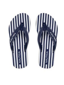 Nautica Japonki CEO-808458 Granatowy. Niebieskie klapki Nautica, bez wzorów, z materiału, bez obcasa. Za 69,99 zł.