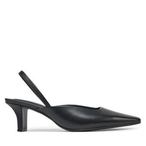 Sandały Calvin Klein. Czarne sandały Calvin Klein, bez wzorów, bez obcasa, na słupku, bez zapięcia. Za 409,99 zł.