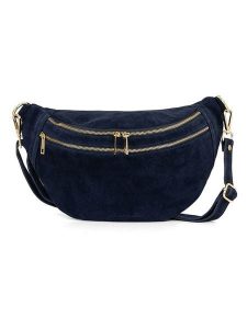 Anna Morellini Skórzana saszetka "Iolanda" w kolorze granatowym - 36 x 22,5 x 12 cm rozmiar: onesize. Niebieskie nerki i saszetki Anna Morellini, bez wzorów, z materiału. Za 260,99 zł.