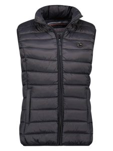 Geographical Norway Kamizelka pikowana "Vatikotal" w kolorze czarnym rozmiar: L. Czarne kamizelki Geographical Norway, l, bez wzorów, bez kołnierzyka, bez ramiączek, bez kaptura. Za 122,38 zł.