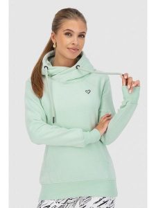 Alife and kickin Bluza "Sarah" w kolorze miętowym rozmiar: M. Zielone bluzy Alife and Kickin, m, bez wzorów, z bawełny, z kapturem. Za 152,98 zł.