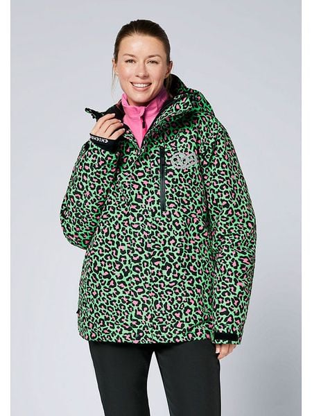 Chiemsee Kurtka narciarska w kolorze czarno-zielono-różowym rozmiar: S. Zielone kurtki sportowe Chiemsee, s, bez wzorów, bez kaptura, narciarskie. Za 435,11 zł.