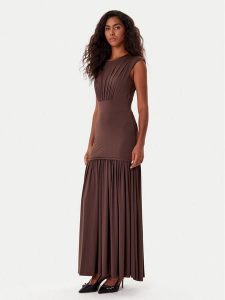 Bardot Sukienka koktajlowa Annaise 60103DB Brązowy Regular Fit. Brązowe kombinezony Bardot, bez wzorów, z syntetyku, wizytowe, bez kołnierzyka, bez ramiączek. Za 369,99 zł.