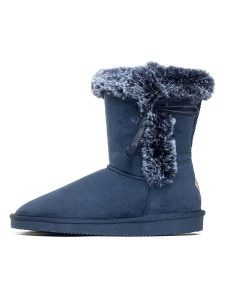 ISLAND BOOT Kozaki zimowe "Cora" w kolorze granatowym rozmiar: 40. Niebieskie kozaki Island Boot, na zimę, bez wzorów, z materiału, bez obcasa, bez zapięcia. Za 158,47 zł.