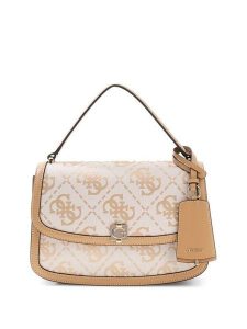 Guess Torebka 182665 Beżowy. Brązowe listonoszki Guess, z aplikacjami, bez dodatków. Za 584,99 zł.