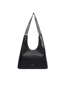 Calvin Klein Torebka Webbing Adj Strap Large Shoulder LV04F3643G Czarny. Czarne torebki klasyczne Calvin Klein, bez wzorów, ze skóry, bez dodatków. Za 569,99 zł.