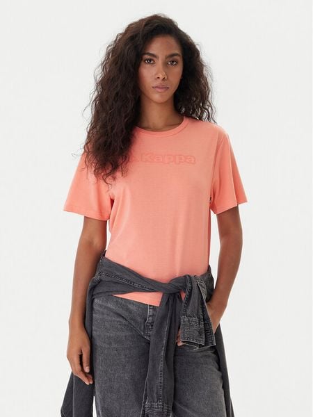 Kappa T-Shirt Frega 351M1KW Pomarańczowy Regular Fit. Brązowe t-shirty Kappa, l, bez wzorów, z bawełny, bez kołnierzyka, bez ramiączek. Za 59,99 zł.