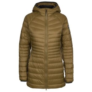 Trespass Hub - Damski puchowy Jkt Dark Olive. Zielone kurtki Trespass, bez wzorów, z puchu, bez kaptura. Za 504,99 zł.