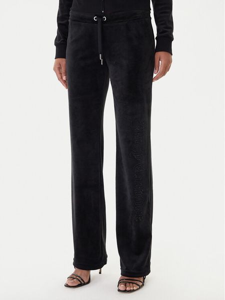 Juicy Couture Spodnie dresowe Christine JCWBJ225311 Czarny Flared Leg. Czarne spodnie dresowe Juicy Couture, xl, bez wzorów, z dresówki. Za 399,99 zł.