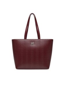Nine West Torebka CEO-HAMPSHIRE-IV-LDA8170 Bordowy. Czerwone shopper bag Nine West, bez wzorów, z materiału, bez dodatków. Za 269,99 zł.