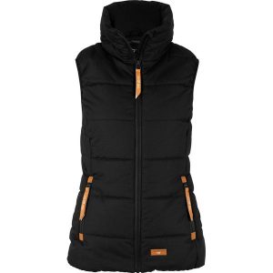 Kamizelka outdoorowa ze stójką. Czarne kamizelki bonprix, bez wzorów, bez kołnierzyka, bez ramiączek, bez kaptura. Za 159,99 zł.