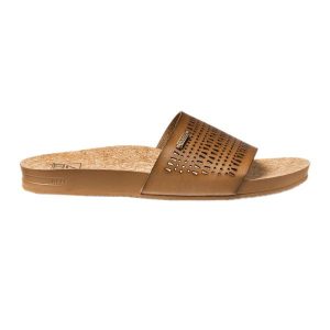 Klapki basenowe damskie REEF Cushion Scout Perf. Brązowe klapki Reef, bez wzorów, bez obcasa. Za 159,99 zł.