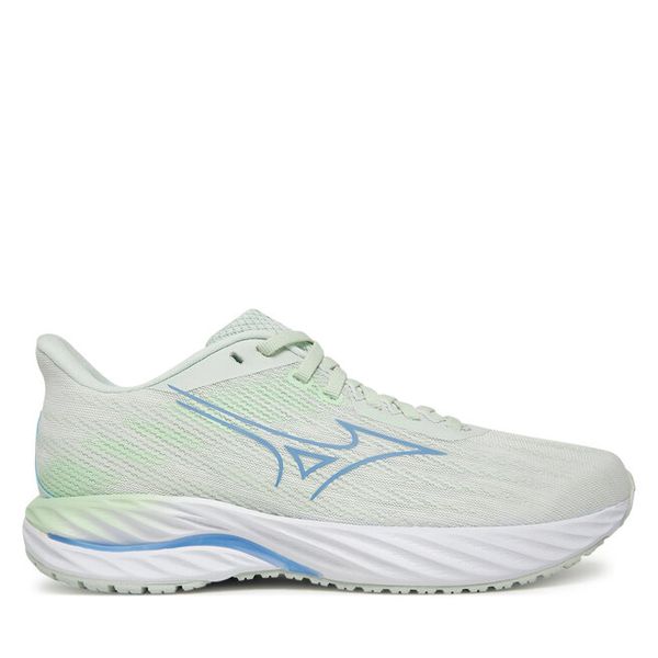 Buty do biegania Mizuno. Zielone buty sportowe Mizuno, bez wzorów, bez zapięcia, do biegania, mizuno wave. Za 469,99 zł.
