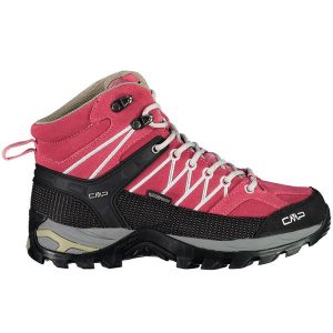 Buty trekkingowe damskie CMP Rigel Mid WP. Szare buty sportowe CMP, bez wzorów, z materiału, bez zapięcia. Za 399,99 zł.