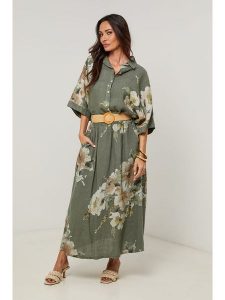 Le Monde du Lin Lniana spódnica w kolorze oliwkowym rozmiar: 34/36. Brązowe spódnice Le Monde du Lin, bez wzorów, ze lnu, maxi. Za 143,99 zł.