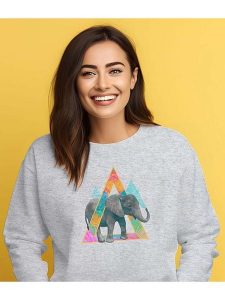 WOOOP Bluza "Elephant" w kolorze szarym rozmiar: XL. Szare bluzy Wooop, xl, bez wzorów, z bawełny, bez kaptura. Za 100,99 zł.