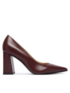Guess Czółenka FLFBAR LEP08 Bordowy. Czerwone czółenka Guess, z aplikacjami, ze skóry, bez obcasa, bez zapięcia. Za 634,99 zł.
