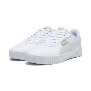 Buty do chodzenia damskie Puma Carina 2.0. Białe buty sportowe Puma, z materiału, bez zapięcia. Za 421,00 zł.