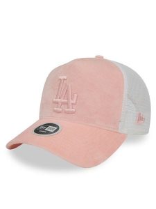 New Era Czapka z daszkiem Wmns Velour Trucker La Dodgers 60435011 Różowy. Czerwone czapki New Era, bez wzorów, z materiału. Za 99,99 zł.