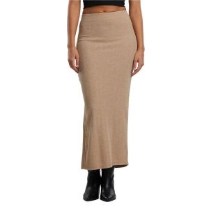 Spódnica Maxi Z Wysokim Rozcięciem Dla Kobiet. Brązowe spódnice Urban Classics, xl, bez wzorów, maxi. Za 67,99 zł.