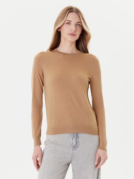 BOSS Sweter Ferpina 50544987 Beżowy Slim Fit. Brązowe swetry klasyczne Boss, xxl, z wełny, bez kołnierzyka. Za 599,99 zł.