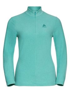 Odlo Bluza polarowa "Roy" w kolorze turkusowym rozmiar: M. Niebieskie bluzy ODLO, m, bez wzorów, z materiału, bez kaptura. Za 188,85 zł.
