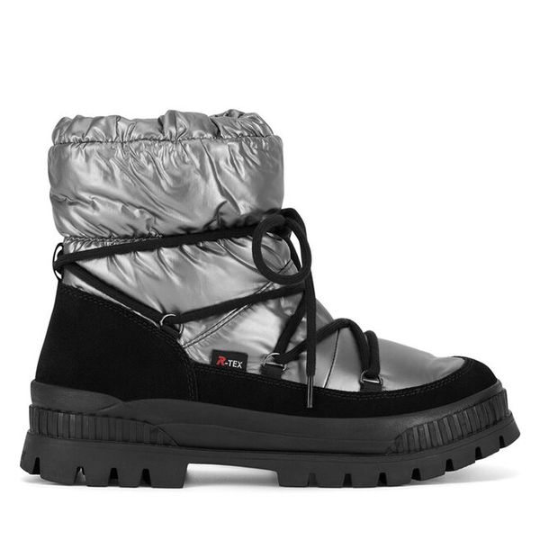 Śniegowce Rieker Revolution Lifestyle. Szare buty zimowe Rieker Revolution Lifestyle, bez obcasa, bez zapięcia. Za 399,99 zł.