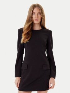 Armani Exchange Sukienka codzienna XW000661 AF16142 UC001 Czarny Regular Fit. Czarne sukienki Armani Exchange, na co dzień, bez wzorów, z syntetyku, bez kołnierzyka, bez ramiączek, proste. Za 599,99 zł.