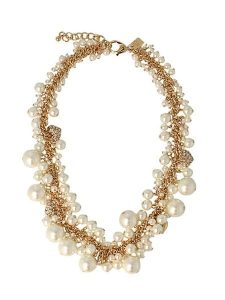 Otazu Pozłacany naszyjnik z perełkami Swarovski - dł. 38 cm rozmiar: onesize. Żółte naszyjniki Otazu, z perłą, pozłacane. Za 404,99 zł.